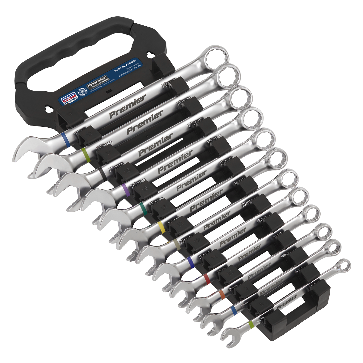 Sealey AK63950 Premier Platinum Anti-Slip Combination Spanner Set 12pc