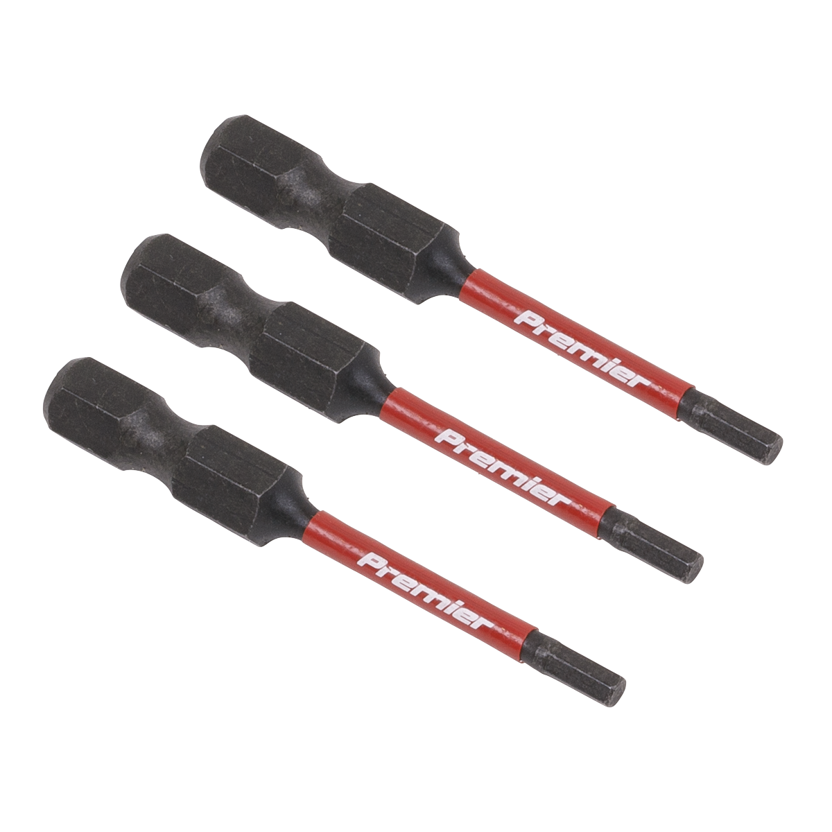 Sealey AK8235 Premier Hex Impact Power Tool Bits 2.5 x 50mm 3pc