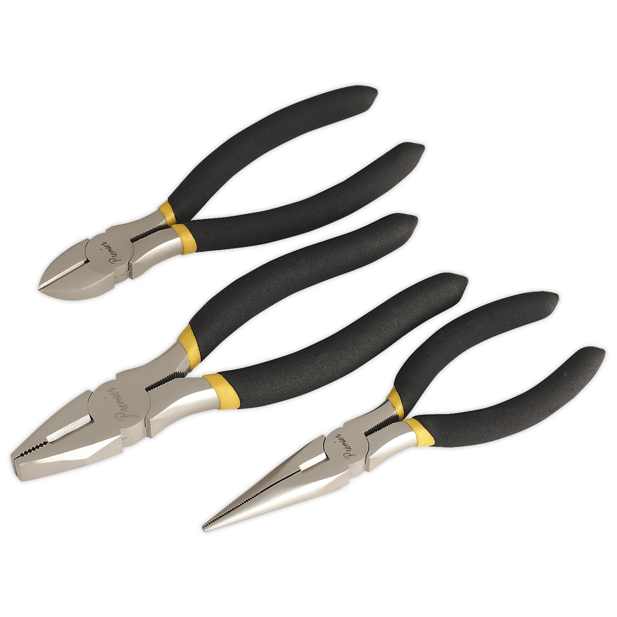 Sealey AK9333 Premier Pliers Set Ni-Fe Finish 3pc