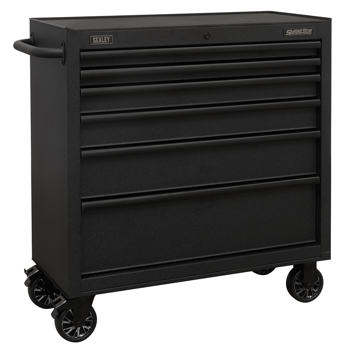 Sealey AP3606BE Superline Pro Black Edition Rollcab with 6 Soft Close Drawers 915mm