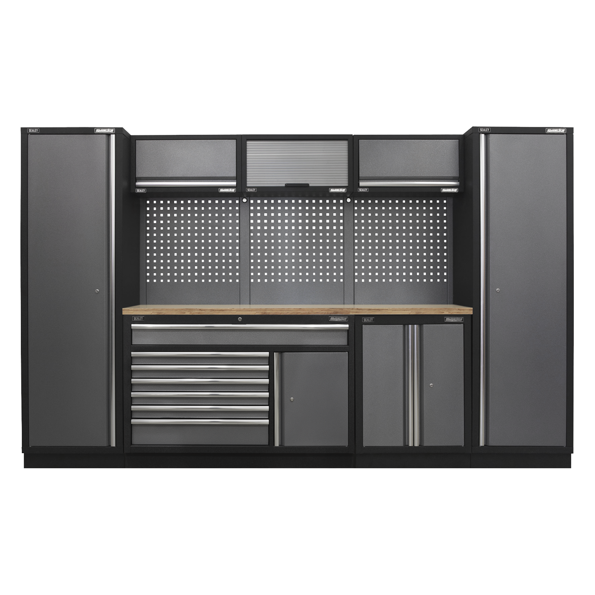 Sealey APMSSTACK13W Superline Pro Storage System with Pressed Wood Worktop 3.24m