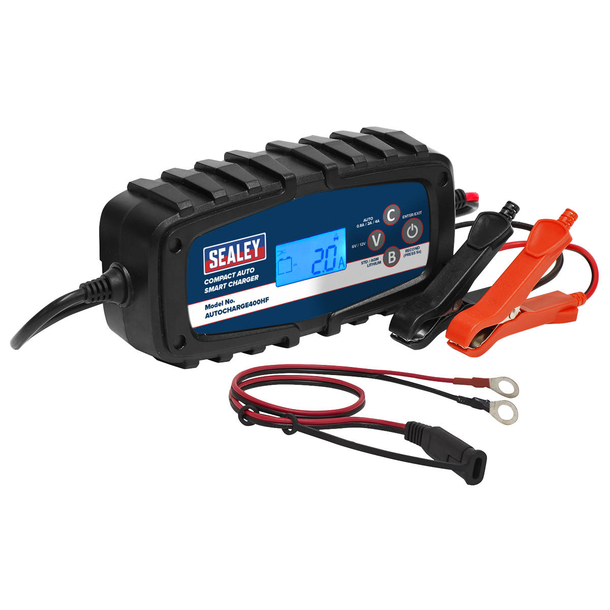 Sealey AUTOCHARGE400HF 6/12V Compact Auto Smart Charger & Maintainer 4A