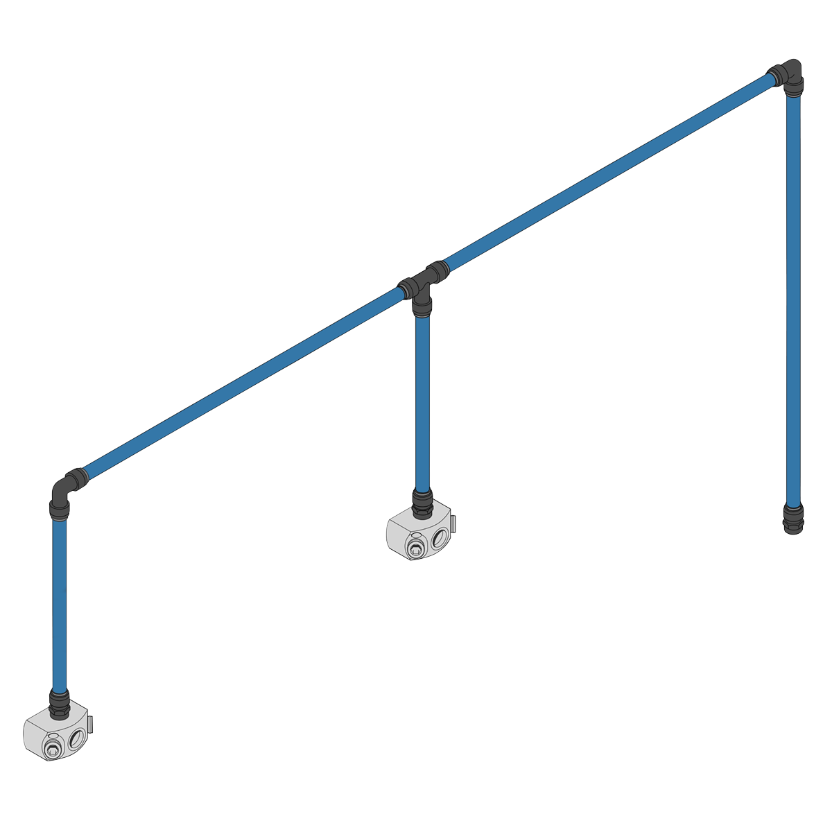 John Guest CASKIT2 12m 2-Drop Air Supply System Kit
