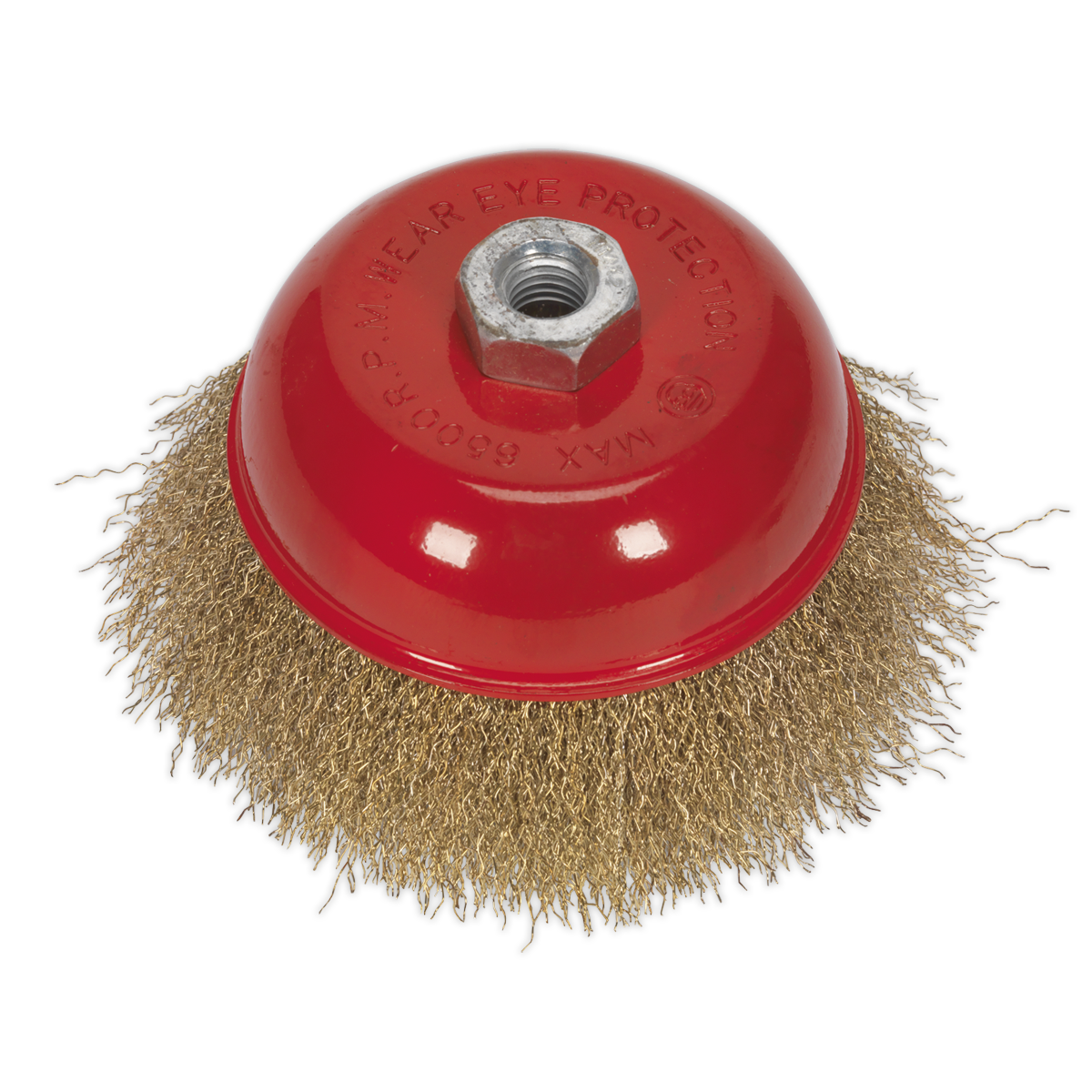 Sealey CBC125 125mm Brassed Steel Crimped Wire Cup Brush M14 x 2mm