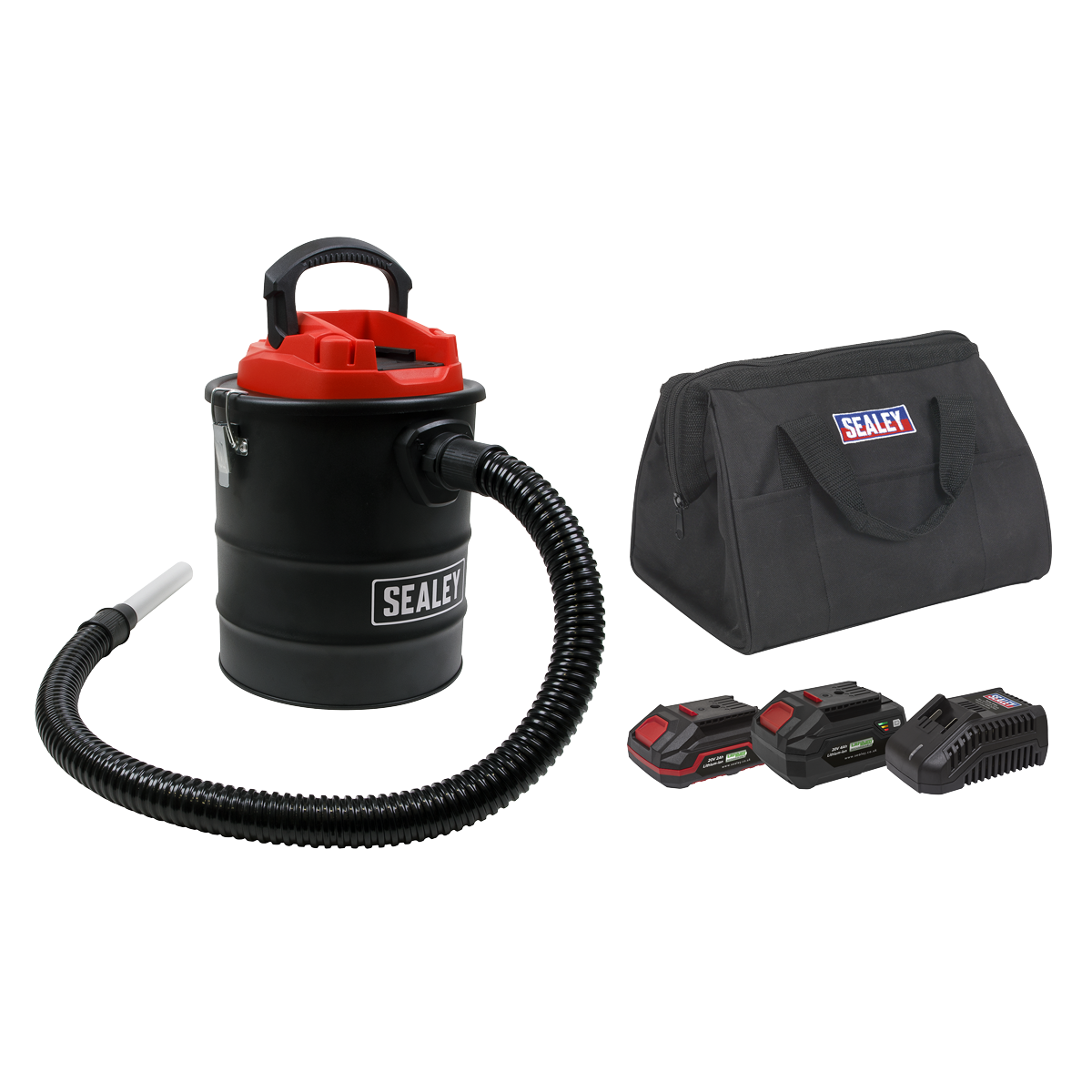 Sealey CP20VAVKIT SV20 Series 15L Cordless Handheld Ash Vacuum Cleaner Kit 20V Kit - 2 Batteries