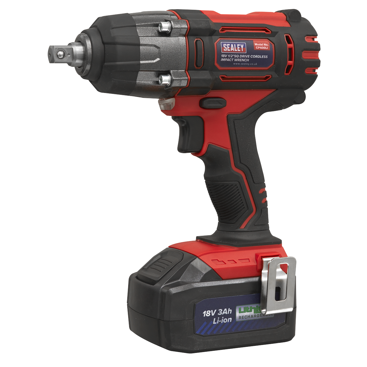 Sealey CP400LI 1/2"Sq Drive Cordless Impact Wrench 18V 3Ah