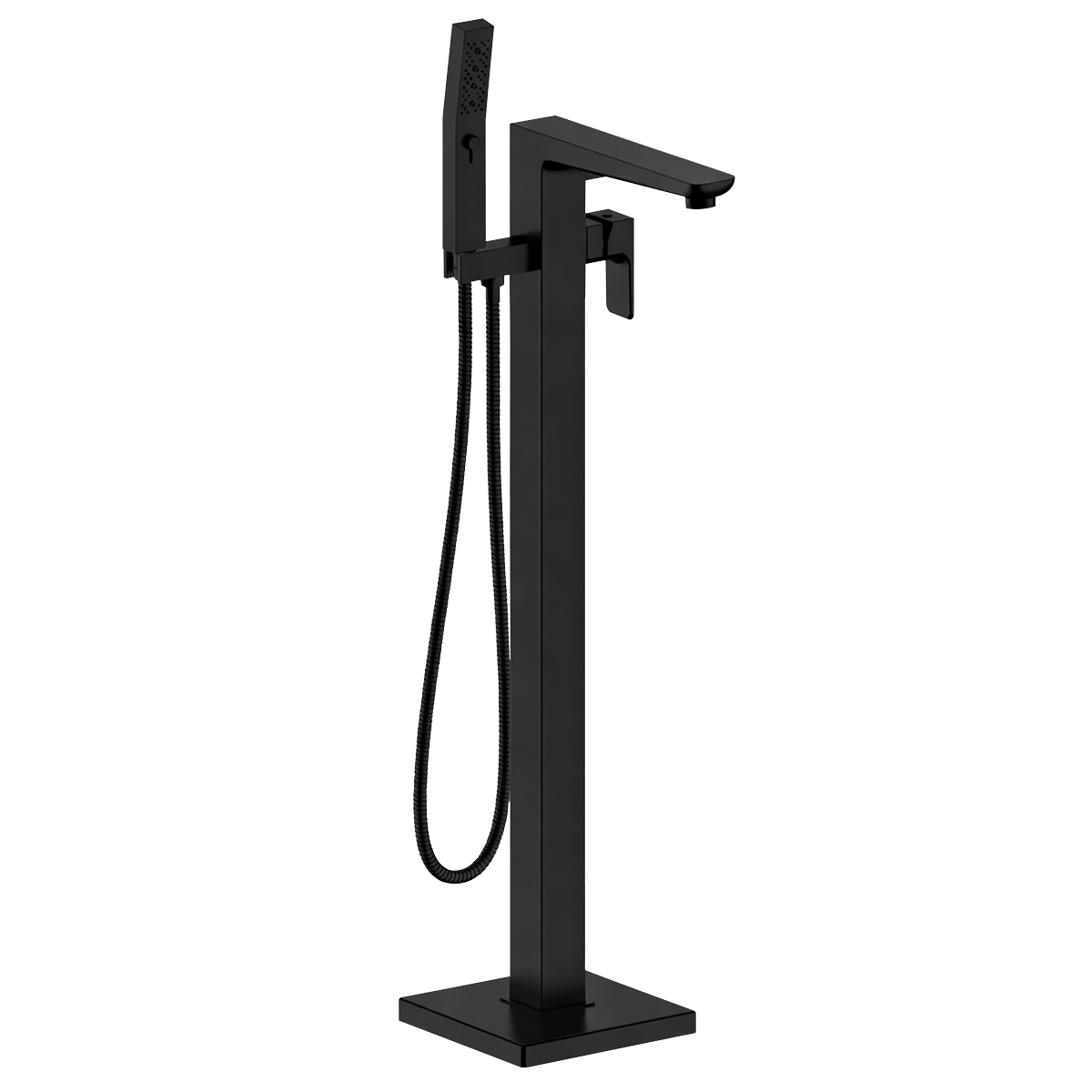 Baridi DH401 Freestanding Bath Mixer Tap with Shower - Matt Black