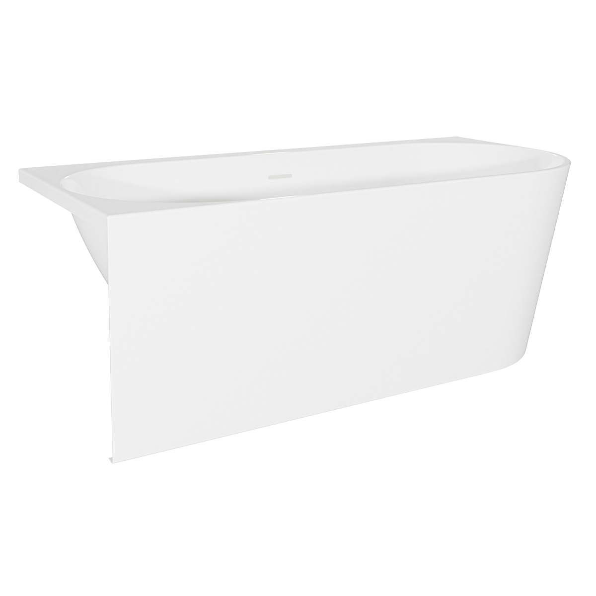 Baridi DH424 Left-Hand Corner Slim Rim Bath with Overflow System 160cm - Gloss White