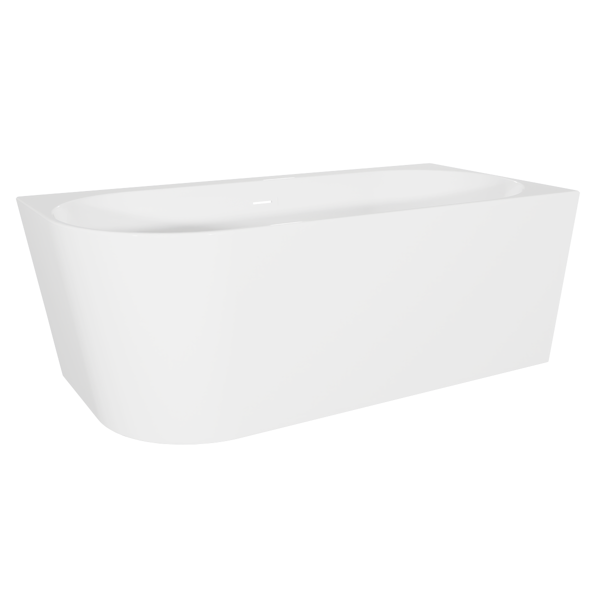 Baridi DH427 Right-Hand Corner Slim Rim Bath with Overflow System 160cm - Gloss White
