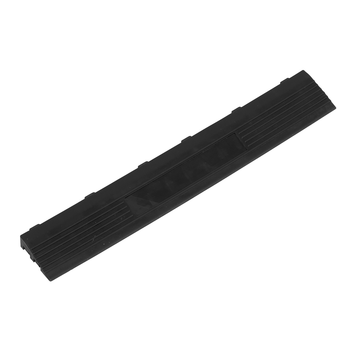 Sealey FT3EBF Polypropylene Floor Tile Edge 400 x 60mm, Black Female - Pack of 6