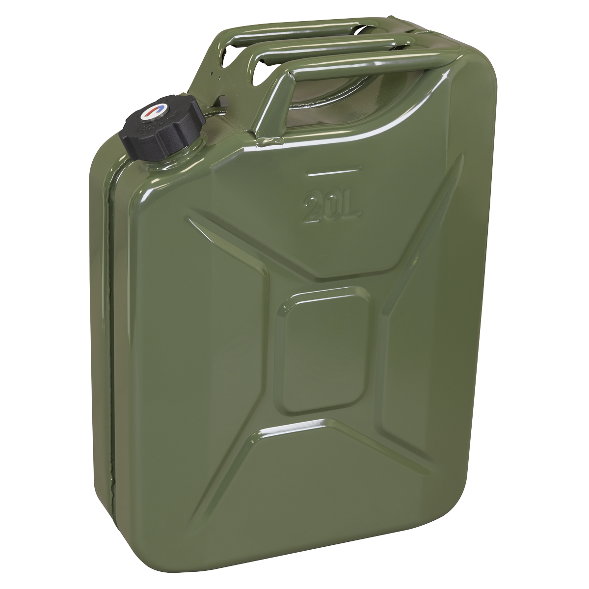 Sealey JC20SCG Screw Cap Metal Jerry Can 20L - Green