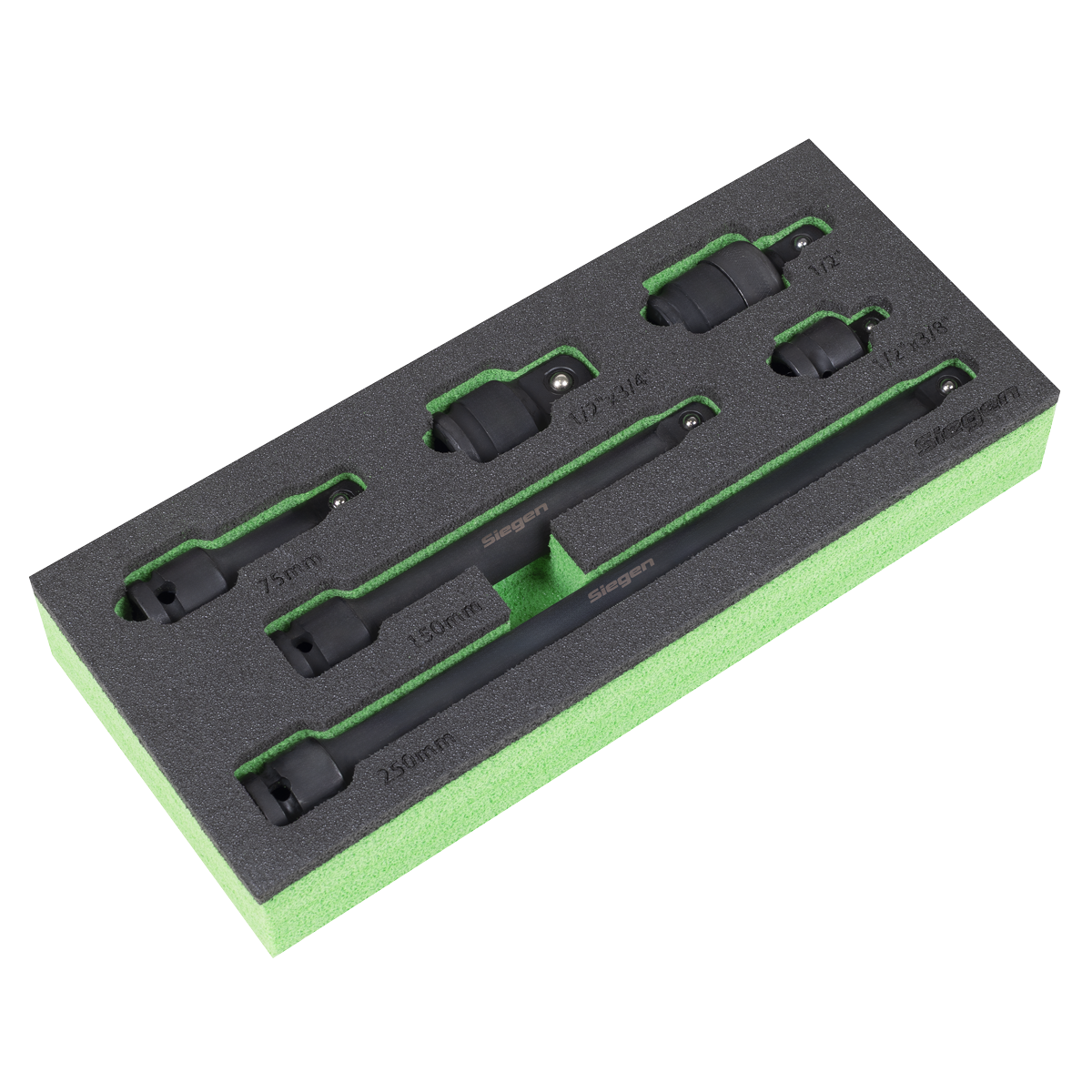 Siegen S01323 Impact Adaptor & Extension Bar Set 1/2"Sq Drive 6pc