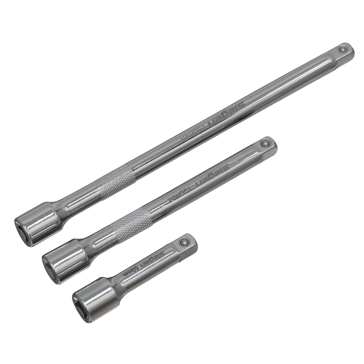 Sealey S0718 Siegen Extension Bar Set 1/4"Sq Drive 3pc