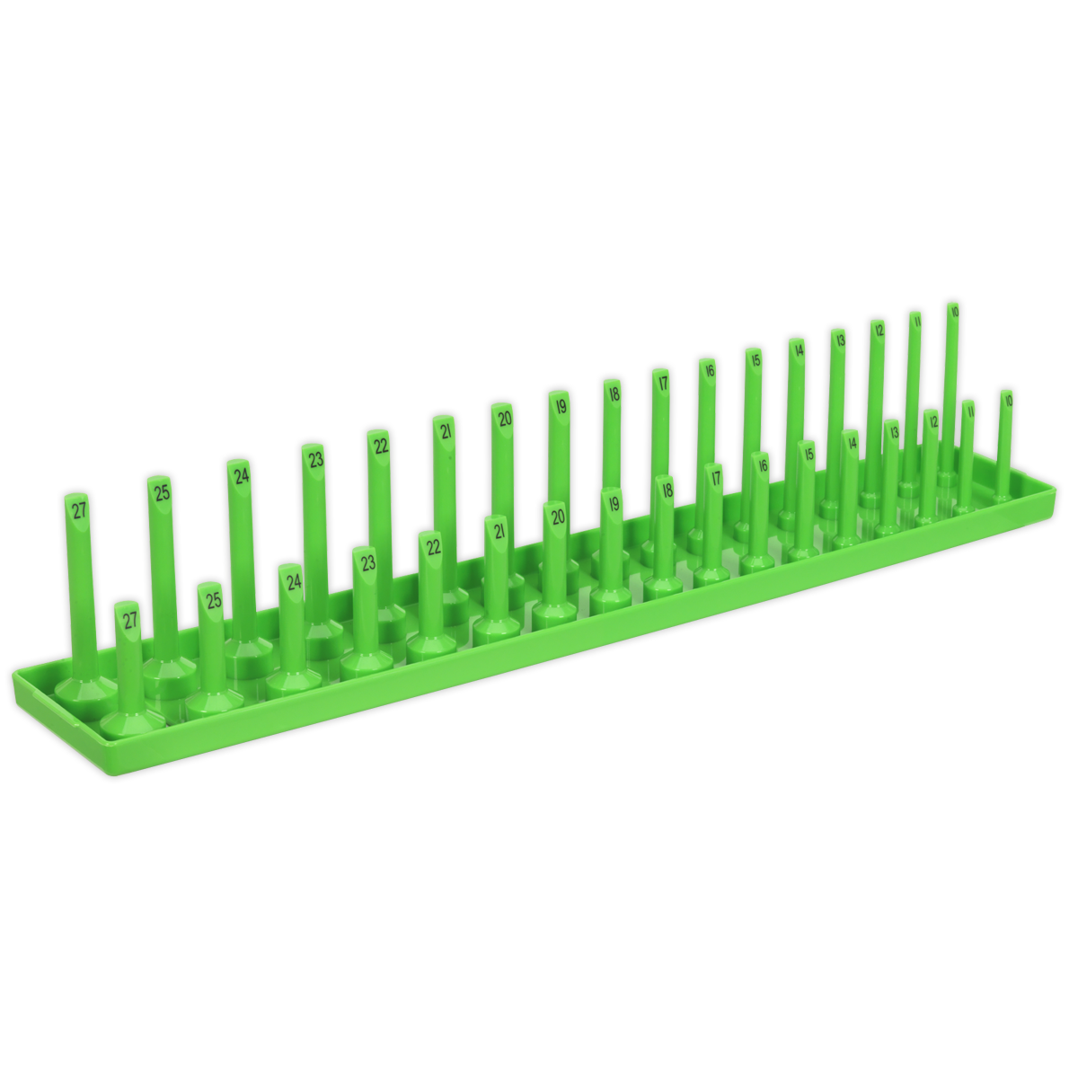 Sealey SH1217HV Premier Socket Holder 1/2"Sq Drive 10-27mm - Hi-Vis Green