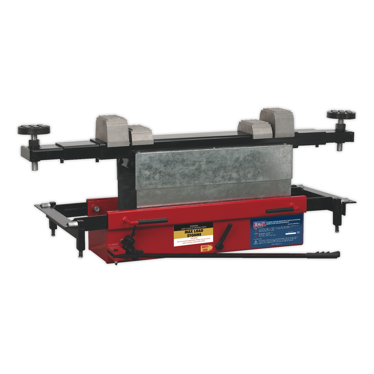 Sealey SJBEX200 Jacking Beam 2 Tonne with Arm Extenders & Flat Roller Supports