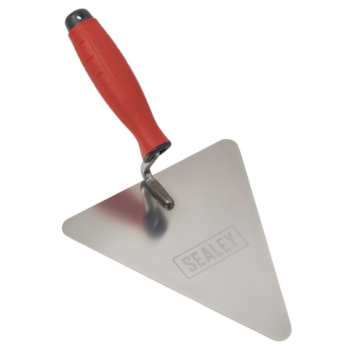 Sealey T1205 Stainless Steel Triangular Brick Trowel with Rubber Handle 180mm