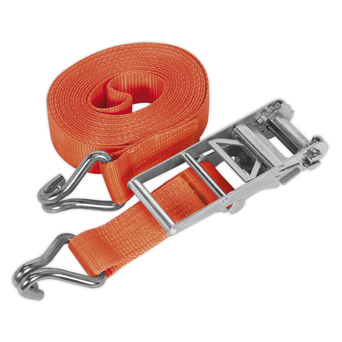 Sealey TD10008J Ratchet Strap Polyester Webbing 75mm x 8m 10000kg Breaking Strength
