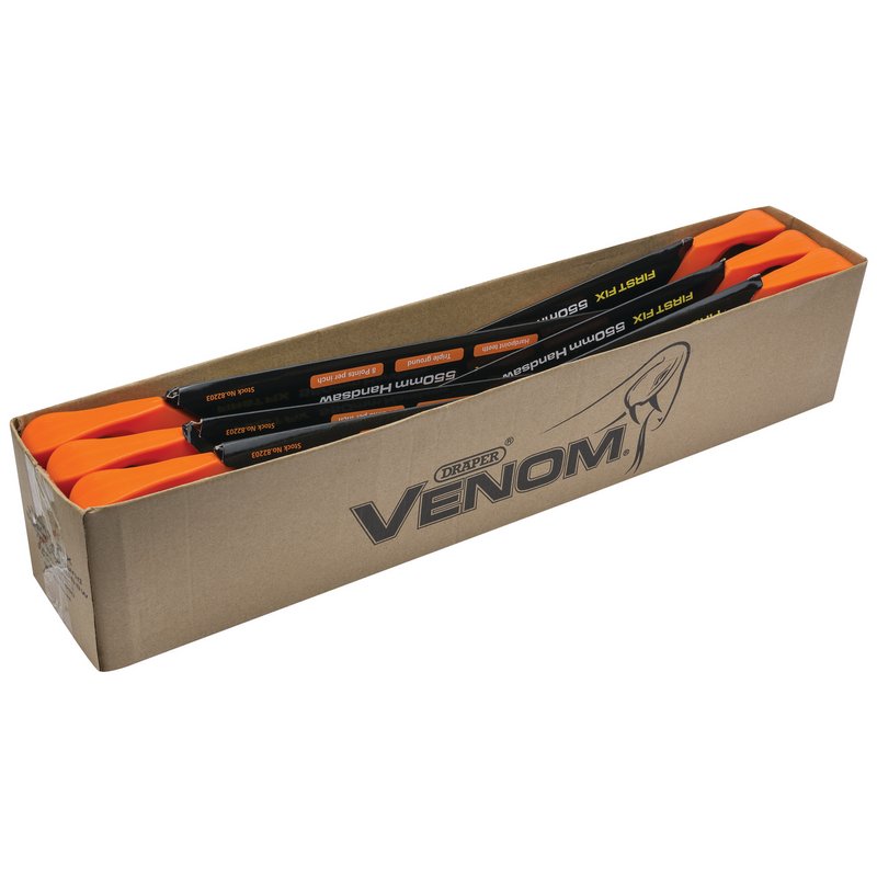 Draper Venom 82203 First Fix Triple Ground Handsaw, 550mm, 7tpi/8ppi