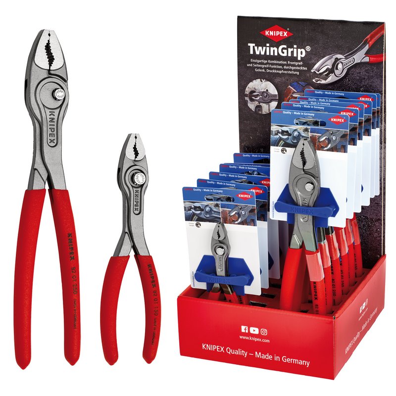 KNIPEX 18154 00 18 01 V53 TwinGrip Front and Side Gripping Pliers Countertop Dispenser (12 Piece)