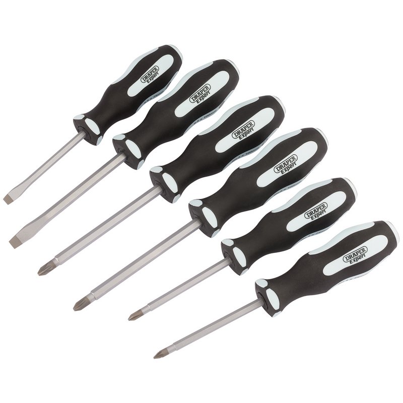 Draper Expert 63590 Pound Thru' Soft Grip Screwdriver Set (6 Piece)
