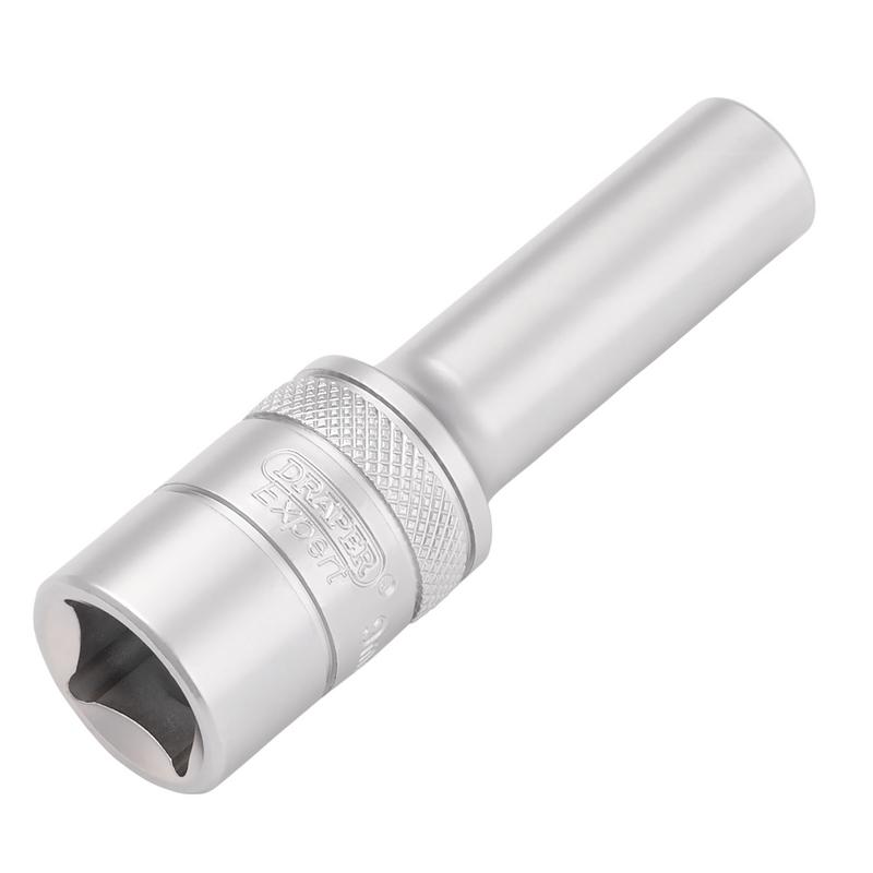 Draper Expert 22429 Metric Deep Socket, 1/2" Sq. Dr., Micro Satin Chrome, 9mm
