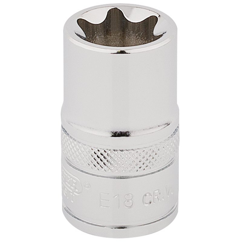 Draper Expert 34340 TX-STAR Socket, 1/2" Sq. Dr., E18