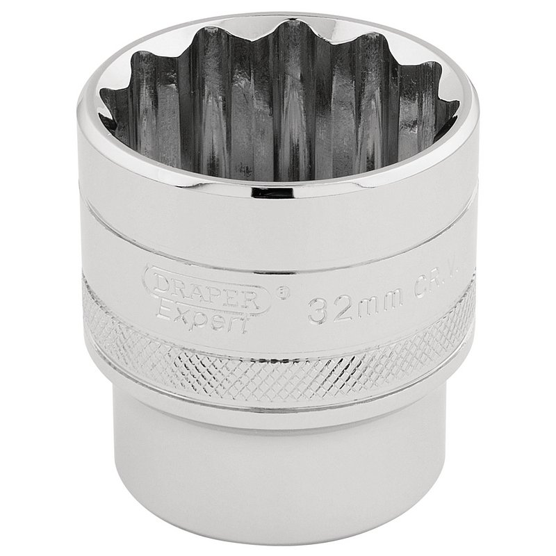 Draper Expert 33593 HI-TORQ 12 Point Socket, 1/2" Sq. Dr., 32mm