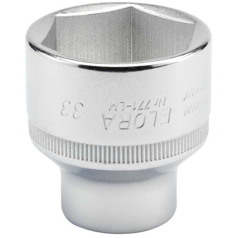 Elora 15322 Hexagon Socket, 1/2" Sq. Dr., 33mm (Sold Loose)
