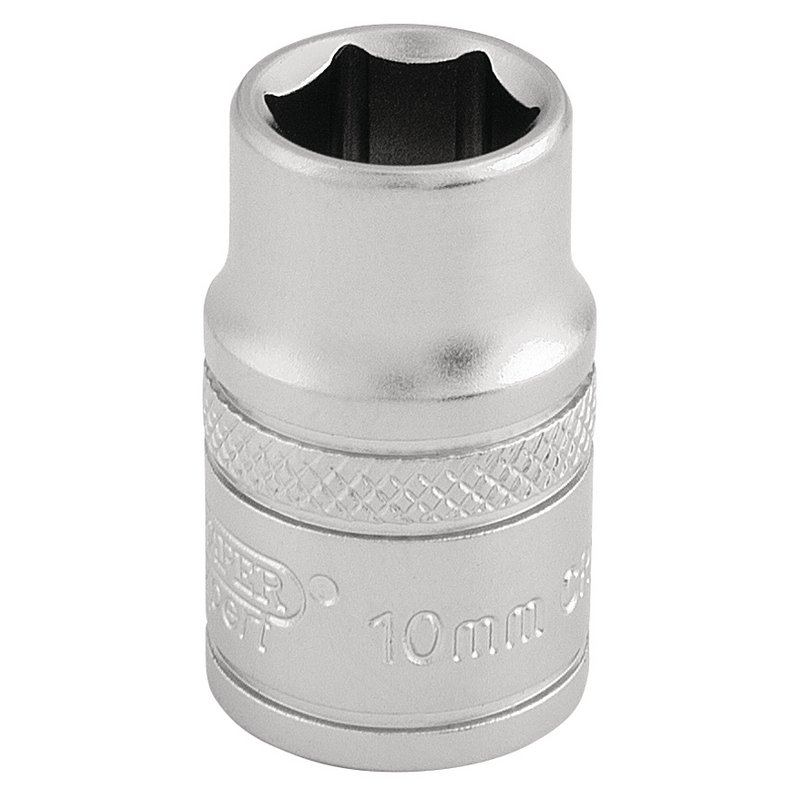 Draper Expert 16535 6 Point Metric Socket, 3/8" Sq. Dr., 10mm