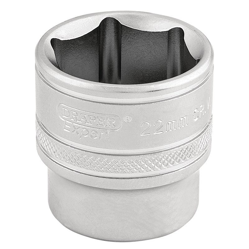 Draper Expert 16547 6 Point Metric Socket, 3/8" Sq. Dr., 22mm