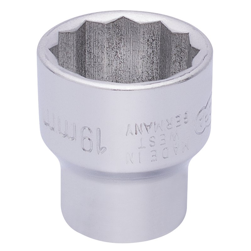 Elora 25953 Bi-Hexagon Socket, 3/8" Sq. Dr., 19mm