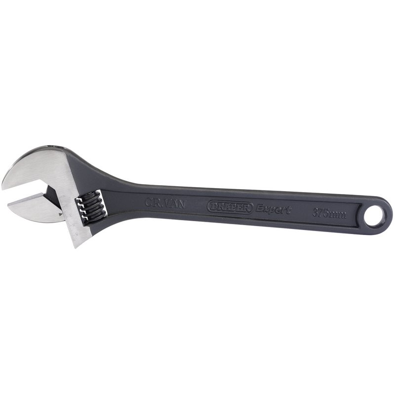 Draper Expert 52683 Crescent-Type Adjustable Wrench with Phosphate Finish, 375mm, 45mm