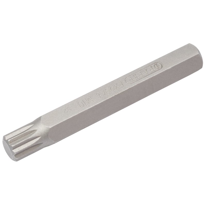 Draper Expert 33348 Spline 10mm Insert Bit for Mechanics Bit Sets, M10 x 75mm