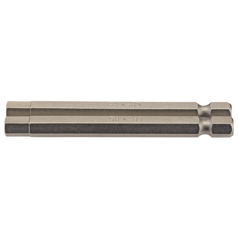 Draper 64340 Hexagonal Insert Bit, 6mm, 1/4" Hex, 75mm Long (Pack of 2)