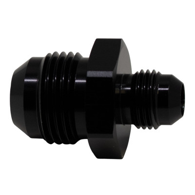 DeatschWerks 10AN Male Flare to 6AN Male Flare Reducer Straight - Anodized Matte Black 6-02-0205-B