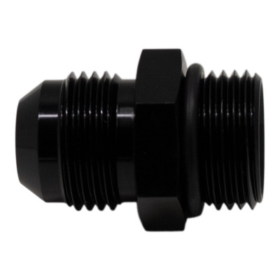 DeatschWerks 10AN ORB Male to 10 AN Male Flare Adapter (Incl O-Ring) - Anodized Matte Black 6-02-0403-B