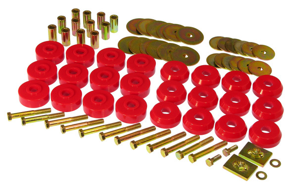 Prothane Chevy Conv Impala / Belair Body Mount Kit - Red 7-145