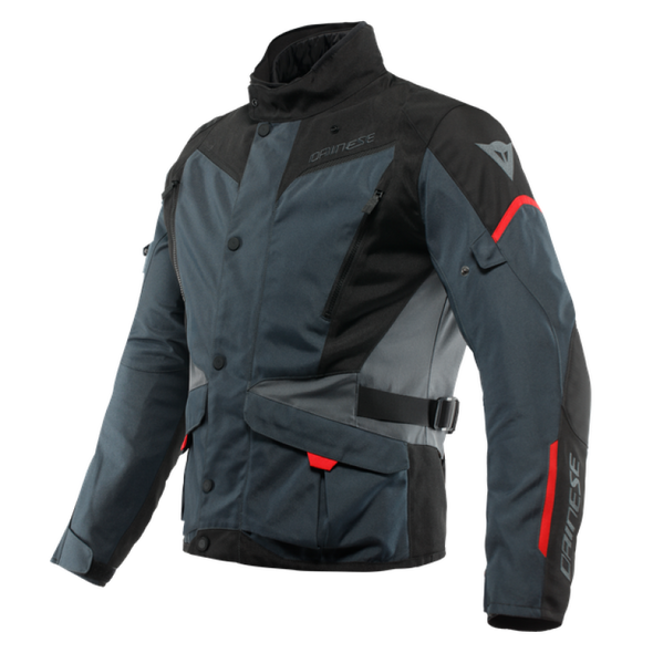 Dainese Tempest 3 D Dry Jacket Ebony/Black/Lava Red Size - 48 201654642-80E-48