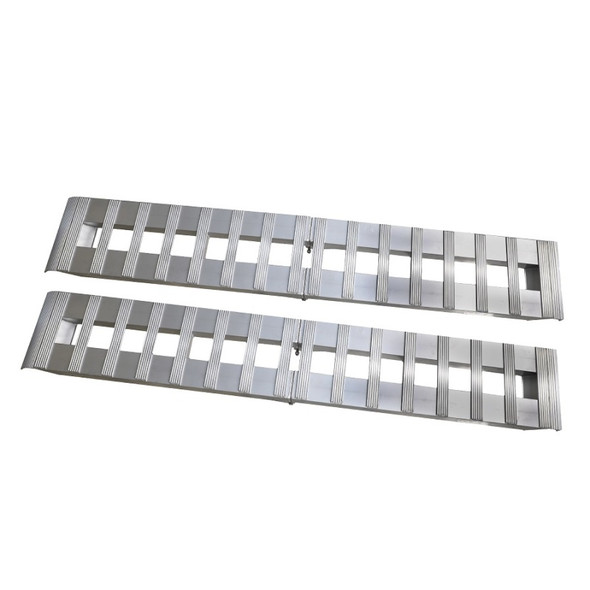Gen-Y Heavy-Duty 8ft Aluminum Foldable Loading Ramps 15in x 96in 3K Capacity Per Ramp - Pair GH-102595