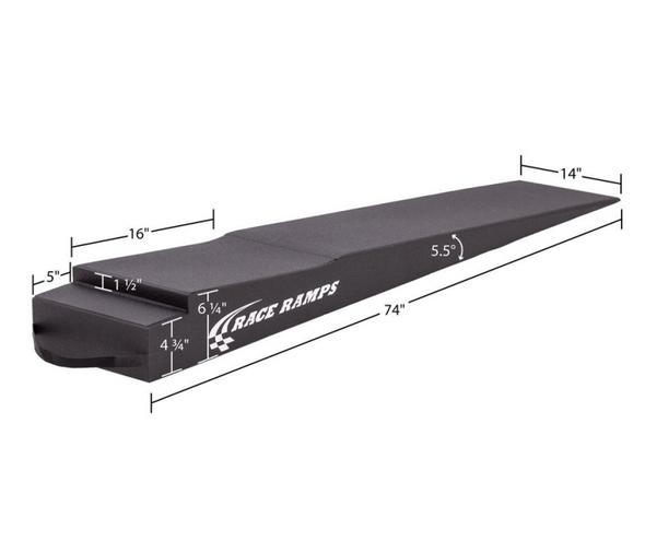 Race Ramps 7in. Trailer Ramp w/ Flap Cut-Out - 5.5 Degree Approach Angle RR-TR-7-FLP