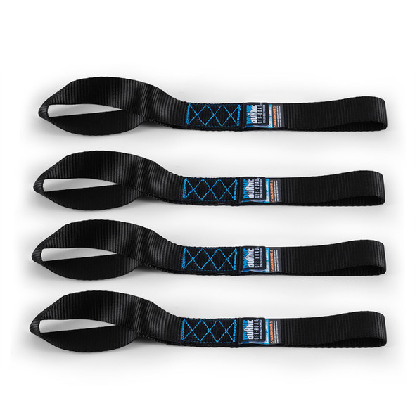 Borne Off-Road Heavy-Duty Ratchet Tie-Down Kit (4-Pack) - Black BNRTC-TDHD-4BK