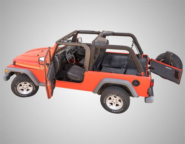 BedRug 03-06 Jeep LJ Unlimited Rear 4pc Cargo Kit (Incl Tailgate & Tub Liner) BRLJ04R