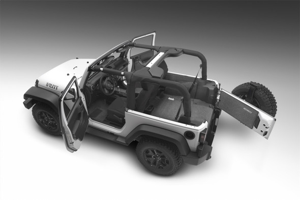 BedRug 11-16 Jeep JK 2Dr Front 3pc Floor Kit (Incl Heat Shields) BRJK11F2