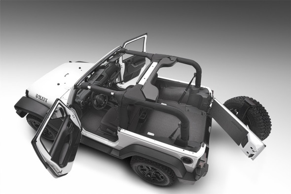 BedRug 11-16 Jeep JK 2Dr Rear 5pc BedTred Cargo Kit (Incl Tailgate & Tub Liner) BTJK11R2