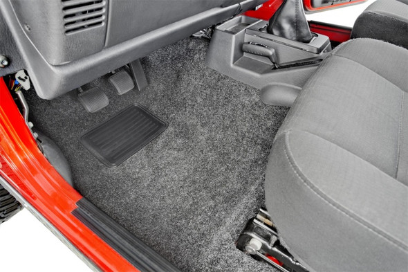 BedRug 97-06 Jeep TJ Front 3pc Floor Kit (w/Center Console) - Incl Heat Shields BRTJ97F