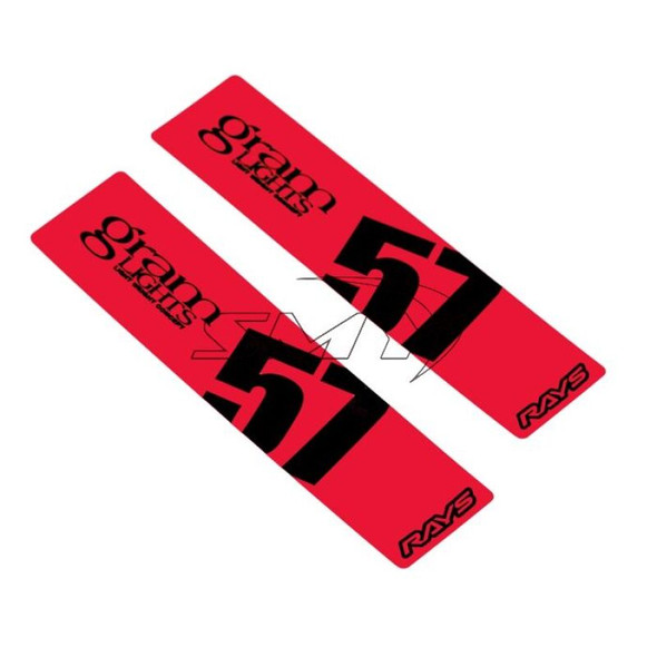 Gram Lights 57DR/57CR Spoke Sticker Red (2 PCS) WC57SSTKR