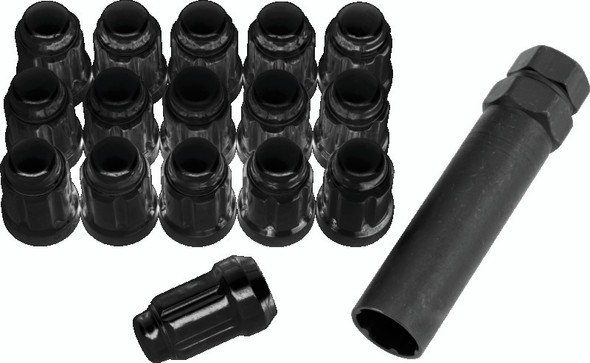 QuadBoss Spline Lug Nuts 12x1.5 - Black 608819