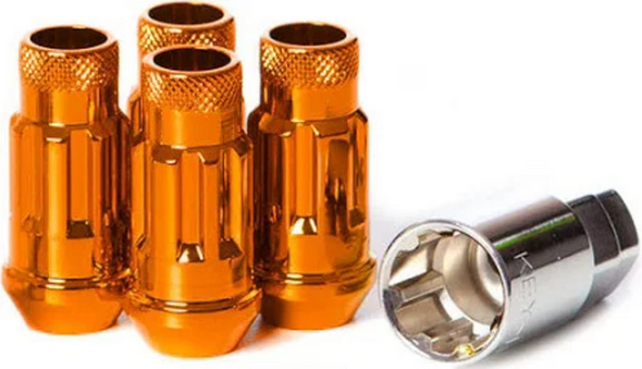 Wheel Mate Muteki SR48 Open End Locking Lug Nut Set of 4 - Orange 12x1.50 48mm 32902O