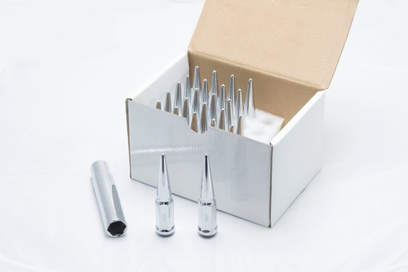 Wheel Mate Spiked Lug Nuts Set of 24 - Chrome 14x1.50 35420P