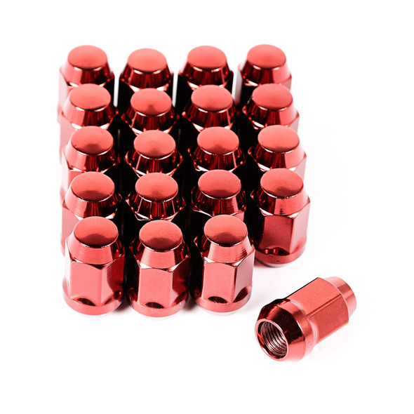 Rugged Ridge Wheel Lug Nut Set of 20 Red 1/2-20 16715.24